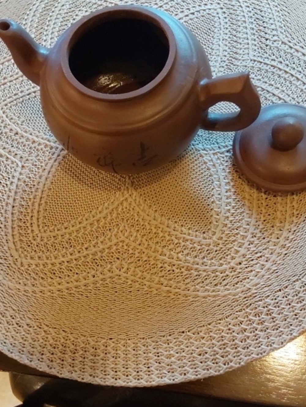Chinese Brown Clay Teapot with Lid